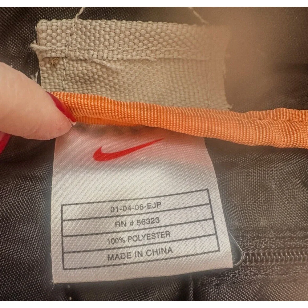 Vintage NIKE Y2K Sling Bag Crossbody RARE Beige Orange - Picture 7 of 10